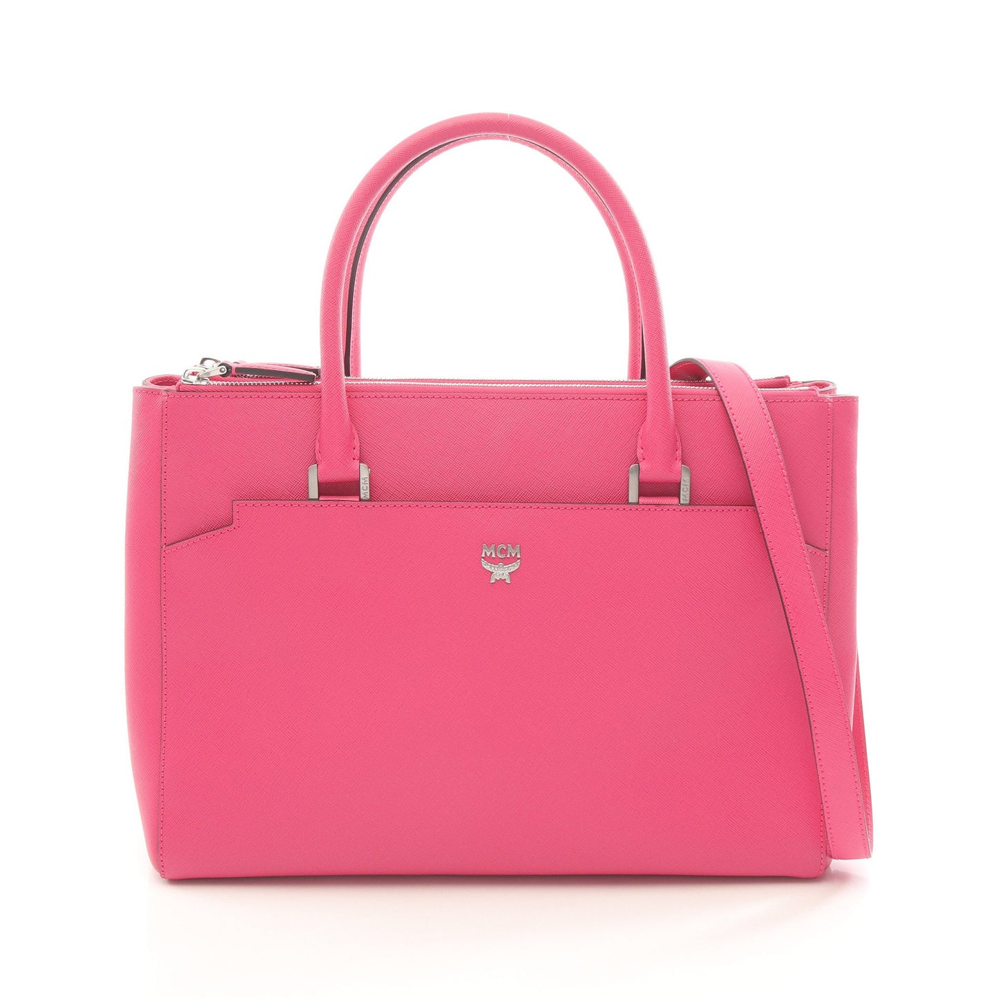 ハンドバッグ トートバッグ レザー ピンクパープル 2WAY エムシーエム バッグ MCM