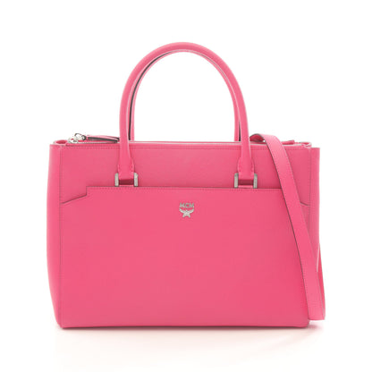 ハンドバッグ トートバッグ レザー ピンクパープル 2WAY エムシーエム バッグ MCM