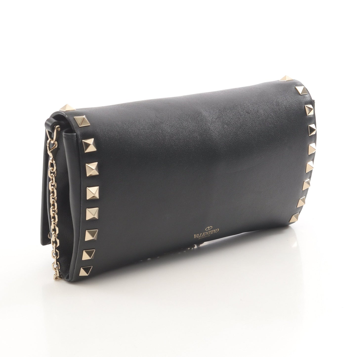 ロックスタッズ チェーンウォレット レザー ブラック ヴァレンティノガラヴァーニ バッグ VALENTINO GARAVANI