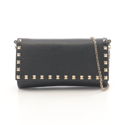 ロックスタッズ チェーンウォレット レザー ブラック ヴァレンティノガラヴァーニ バッグ VALENTINO GARAVANI
