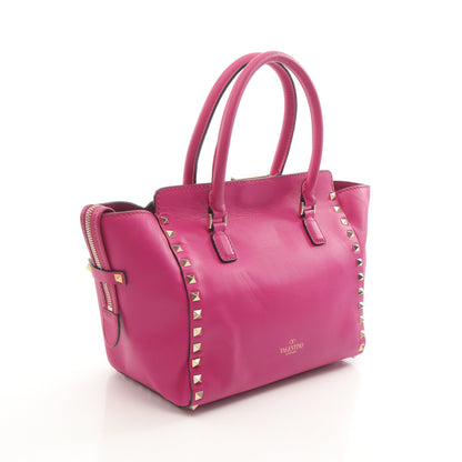 ロックスタッズ ハンドバッグ レザー ピンクパープル 2WAY ヴァレンティノ バッグ VALENTINO
