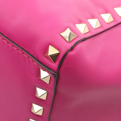 ロックスタッズ ハンドバッグ レザー ピンクパープル 2WAY ヴァレンティノ バッグ VALENTINO