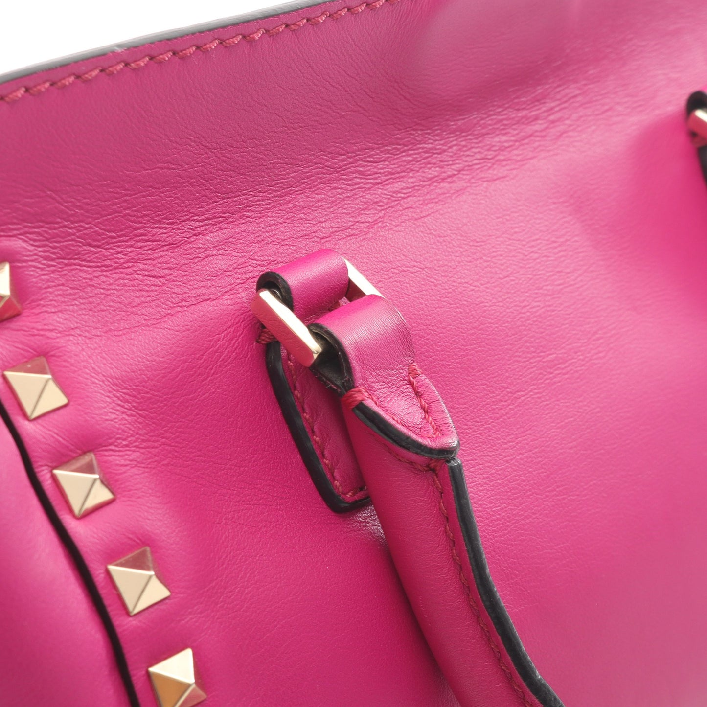 ロックスタッズ ハンドバッグ レザー ピンクパープル 2WAY ヴァレンティノ バッグ VALENTINO