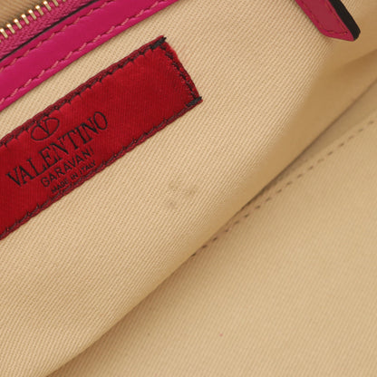 ロックスタッズ ハンドバッグ レザー ピンクパープル 2WAY ヴァレンティノ バッグ VALENTINO