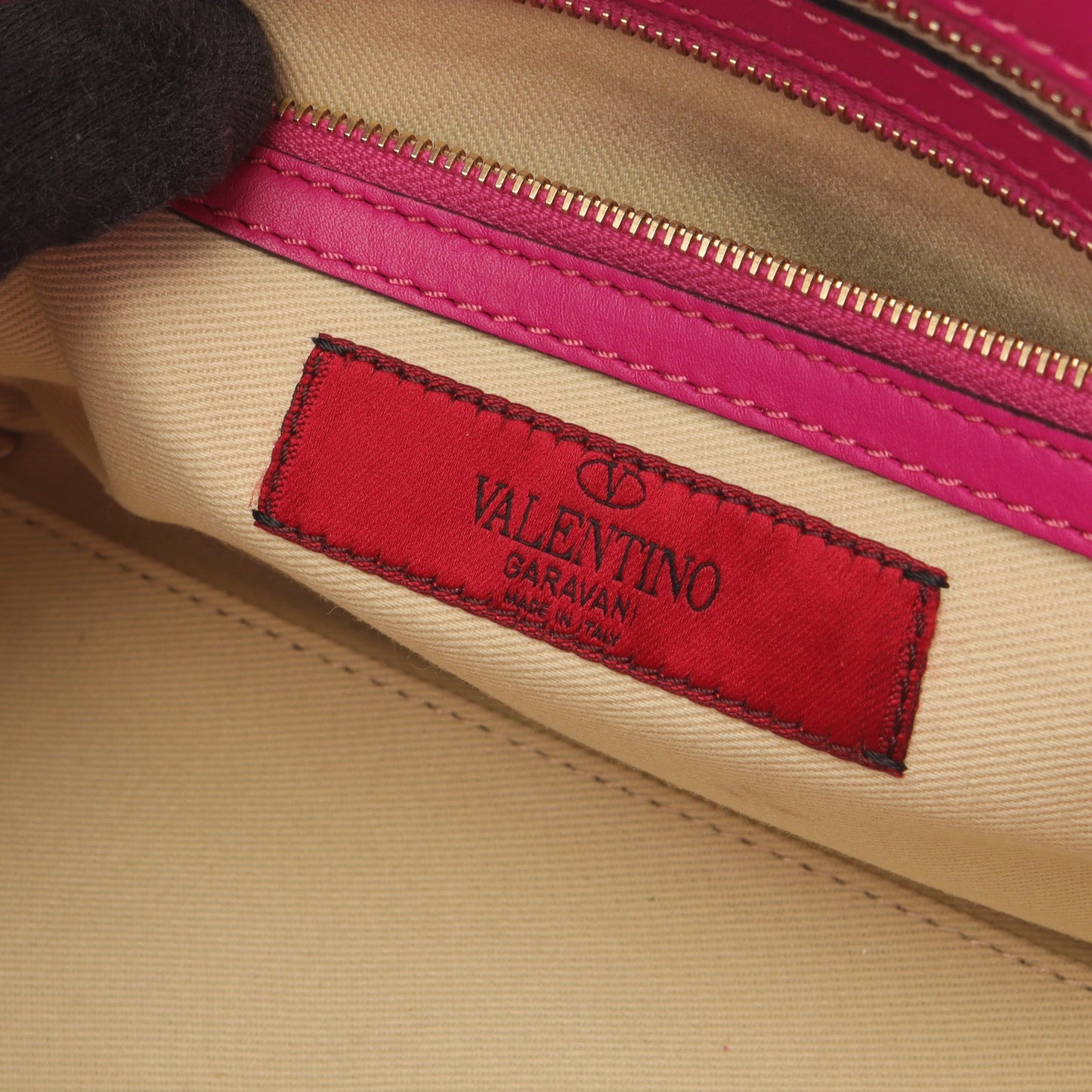 ロックスタッズ ハンドバッグ レザー ピンクパープル 2WAY ヴァレンティノ バッグ VALENTINO