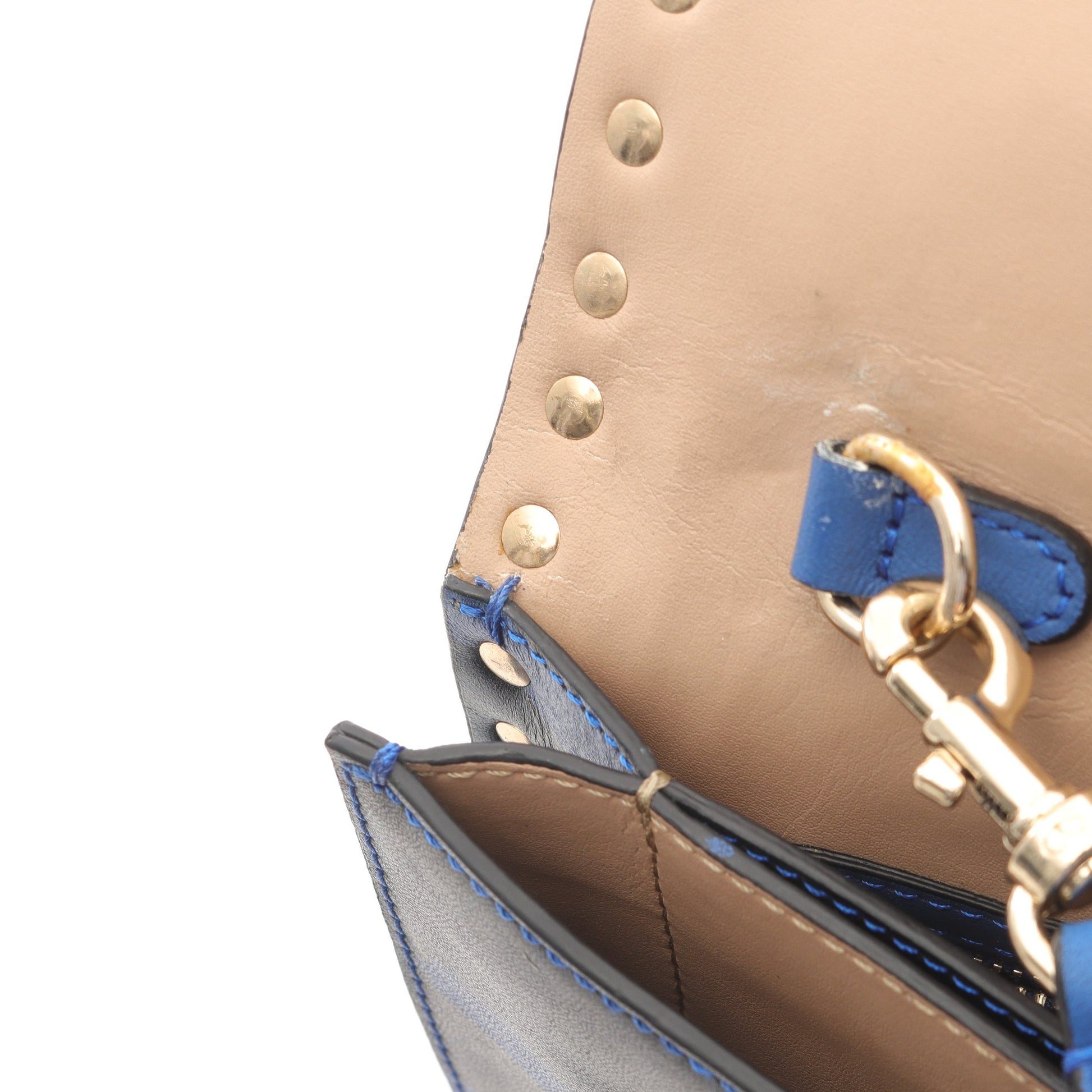 ロックスタッズ クラッチバッグ カモフラージュ レザー ブルー マルチカラー ヴァレンティノガラヴァーニ バッグ VALENTINO GARAVANI