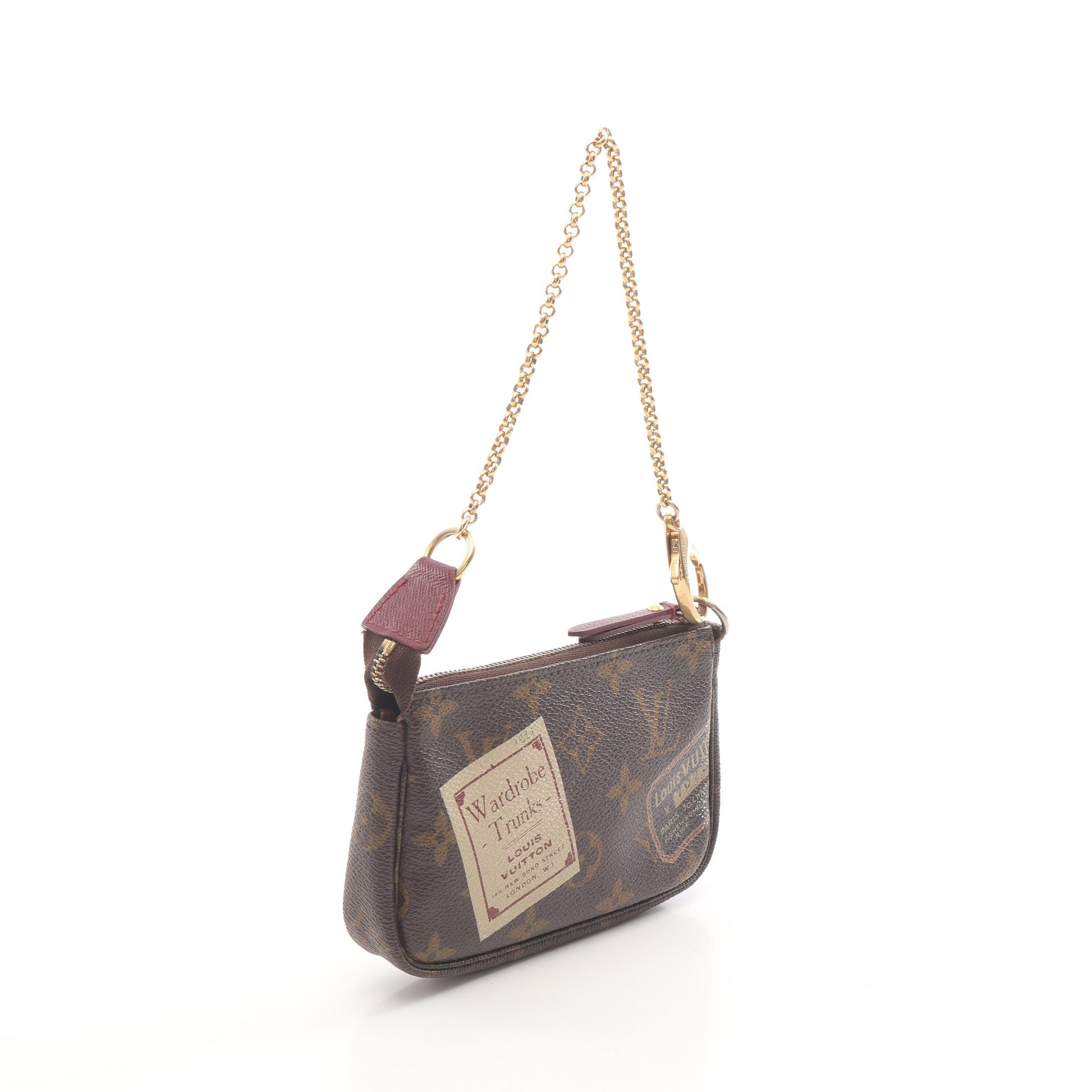 ミニポシェット アクセソワール モノグラムラベルコレクション チェーンハンドバッグ PVC レザー ブラウン マルチカラー ルイヴィトン バッグ LOUIS VUITTON