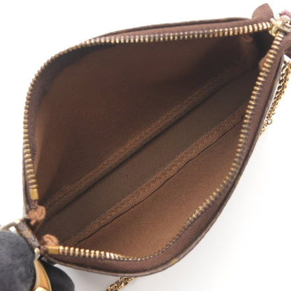 ミニポシェット アクセソワール モノグラムラベルコレクション チェーンハンドバッグ PVC レザー ブラウン マルチカラー ルイヴィトン バッグ LOUIS VUITTON