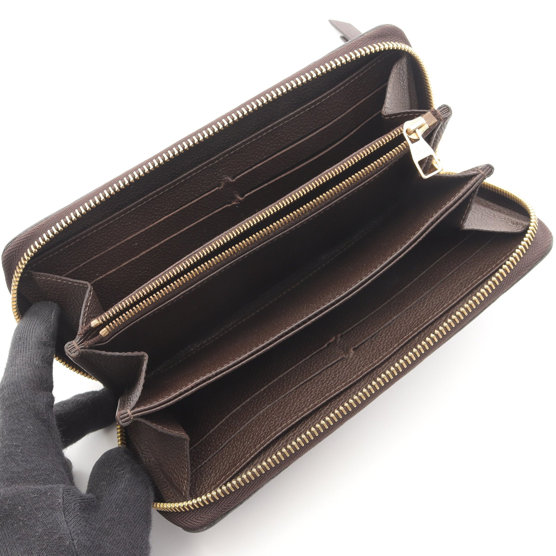 ジッピーウォレット モノグラムアンプラント テール ラウンドファスナー長財布 レザー ダークブラウン ルイヴィトン 財布・小物 LOUIS VUITTON