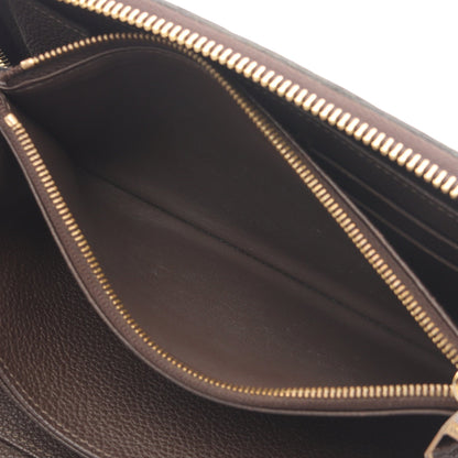 ジッピーウォレット モノグラムアンプラント テール ラウンドファスナー長財布 レザー ダークブラウン ルイヴィトン 財布・小物 LOUIS VUITTON