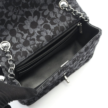 ミニマトラッセ20 チェーンショルダーバッグ デニム ダークグレー ブラック シルバー金具 シャネル バッグ CHANEL