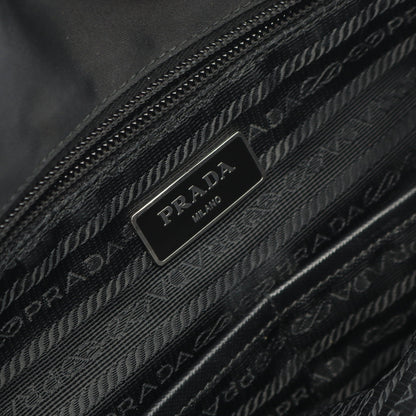 TESSUTO+SAFFIANO ロゴ メッセンジャーバッグ ショルダーバッグ ナイロン サフィアーノレザー ブラック プラダ バッグ PRADA