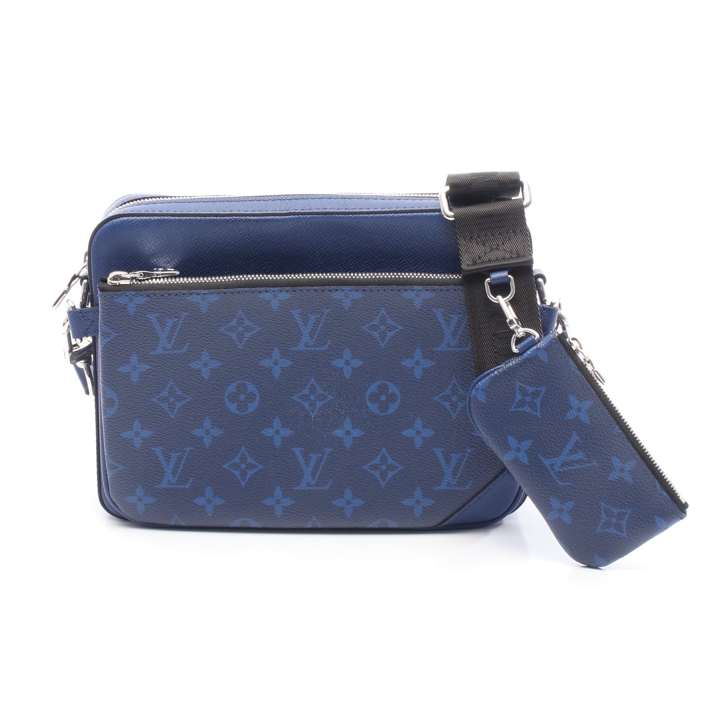 トリオ メッセンジャー タイガラマ コバルトブルー ショルダーバッグ PVC レザー ブルー ルイヴィトン バッグ LOUIS VUITTON