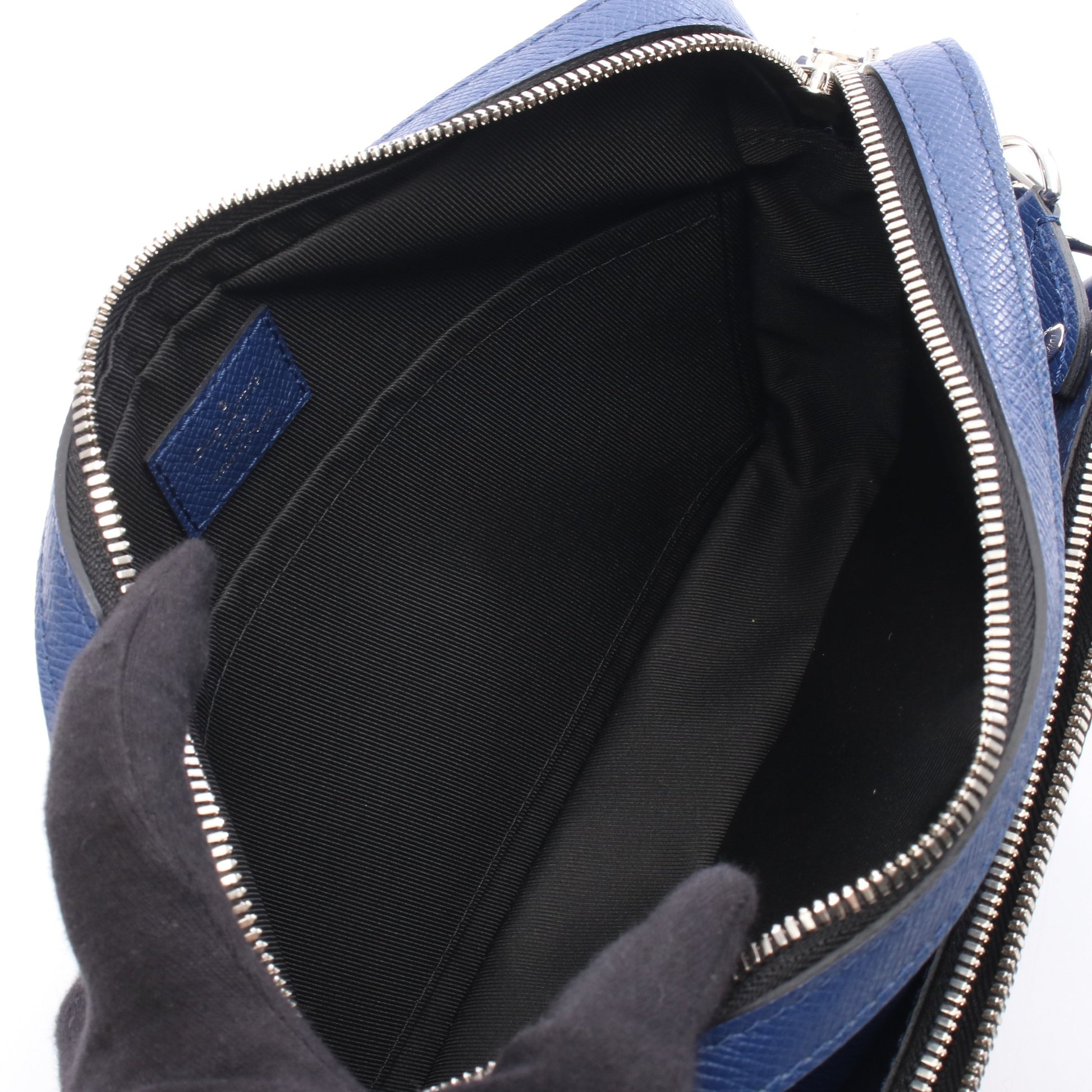 トリオ メッセンジャー タイガラマ コバルトブルー ショルダーバッグ PVC レザー ブルー ルイヴィトン バッグ LOUIS VUITTON