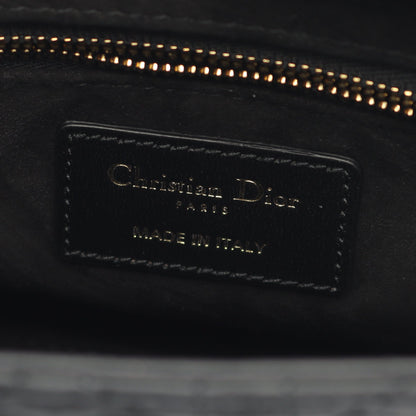 LADY DIOR MY ABCDIOR レディディオール スモール カナージュ ハンドバッグ レザー ブラック 2WAY クリスチャンディオール バッグ Christian Dior