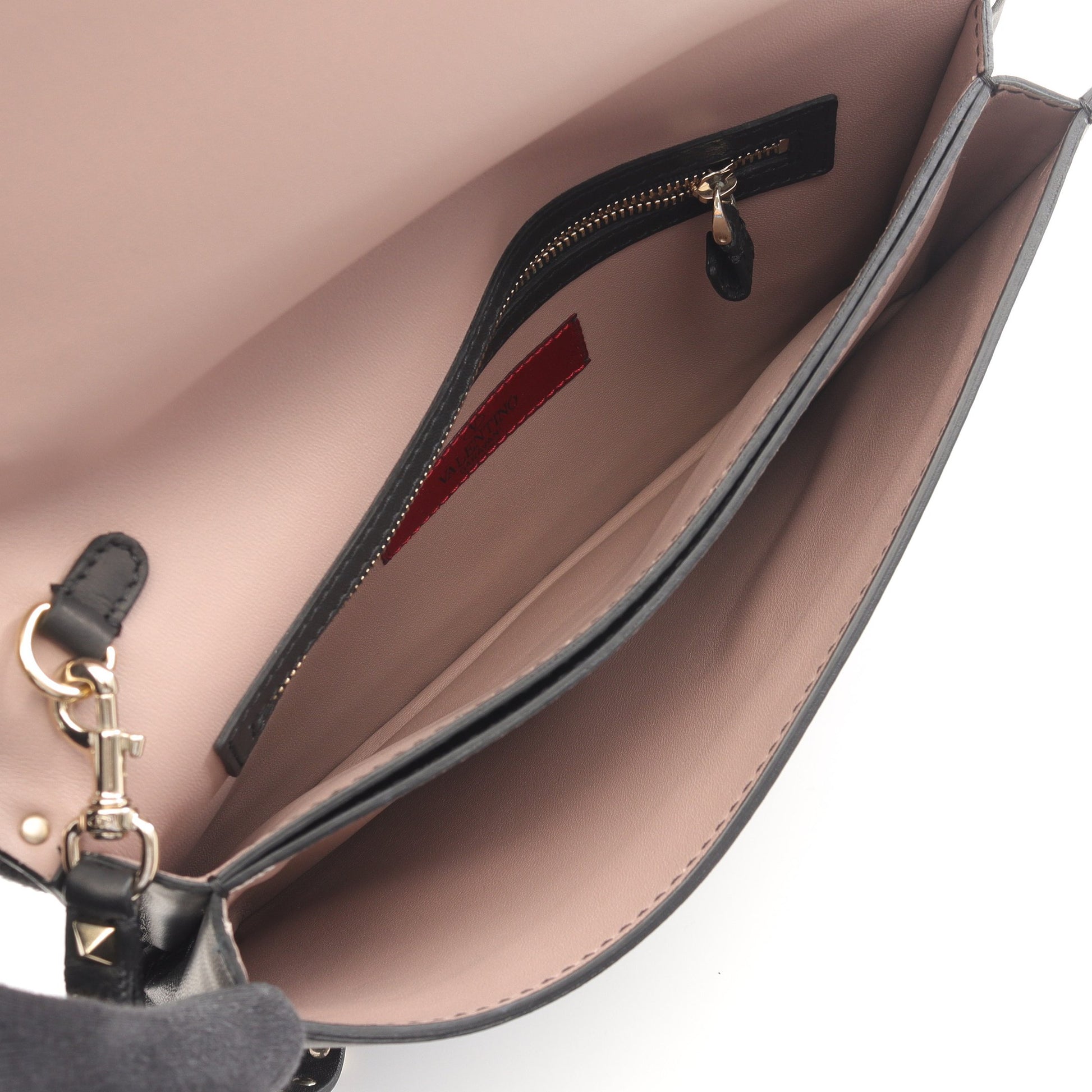 ロックスタッズ クラッチバッグ レザー ブラック ヴァレンティノガラヴァーニ バッグ VALENTINO GARAVANI