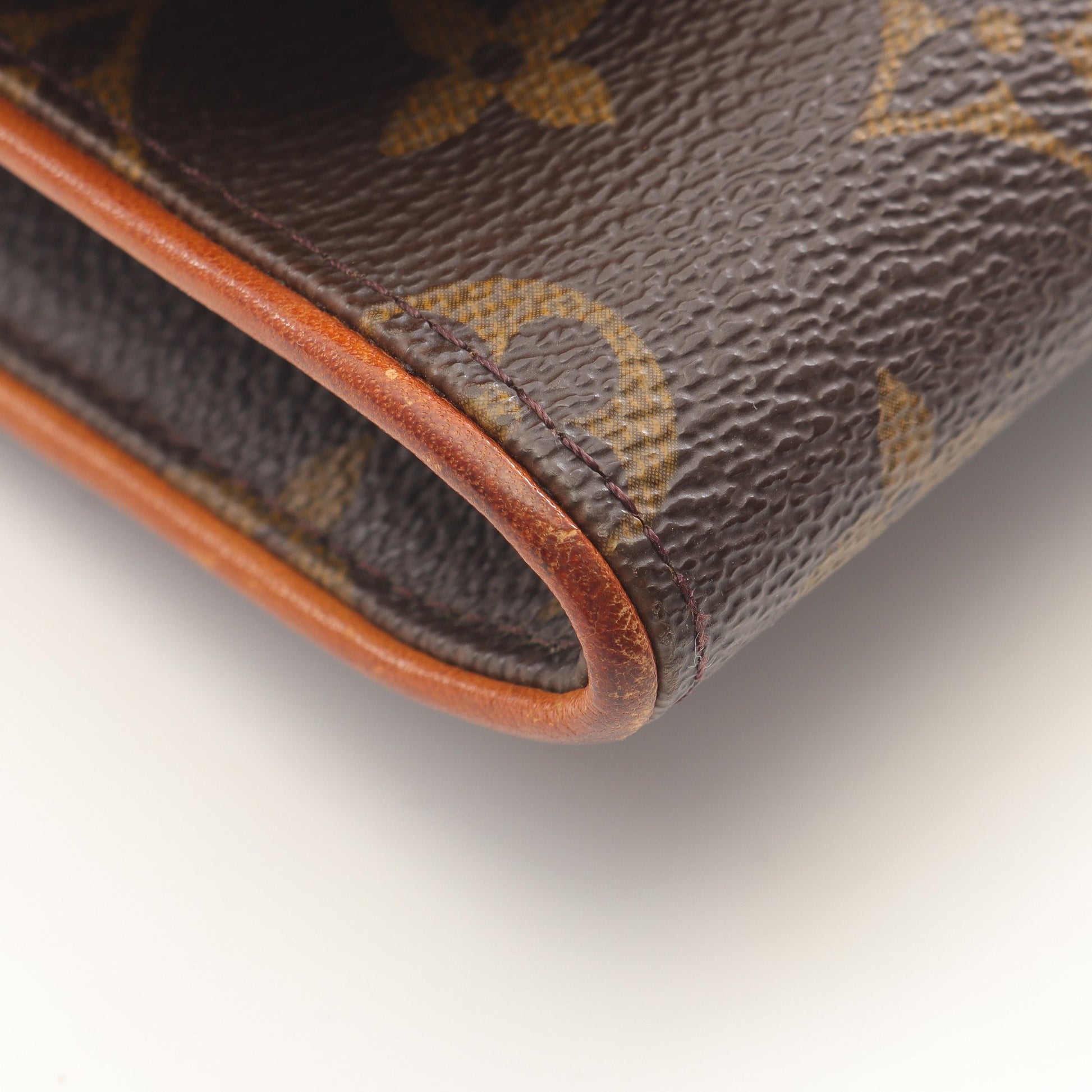 ポシェットツインGM モノグラム ショルダーバッグ PVC レザー ブラウン ルイヴィトン バッグ LOUIS VUITTON