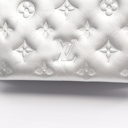 クッサンBB モノグラムエンボス チェーンショルダーバッグ レザー シルバー 2WAY ルイヴィトン バッグ LOUIS VUITTON