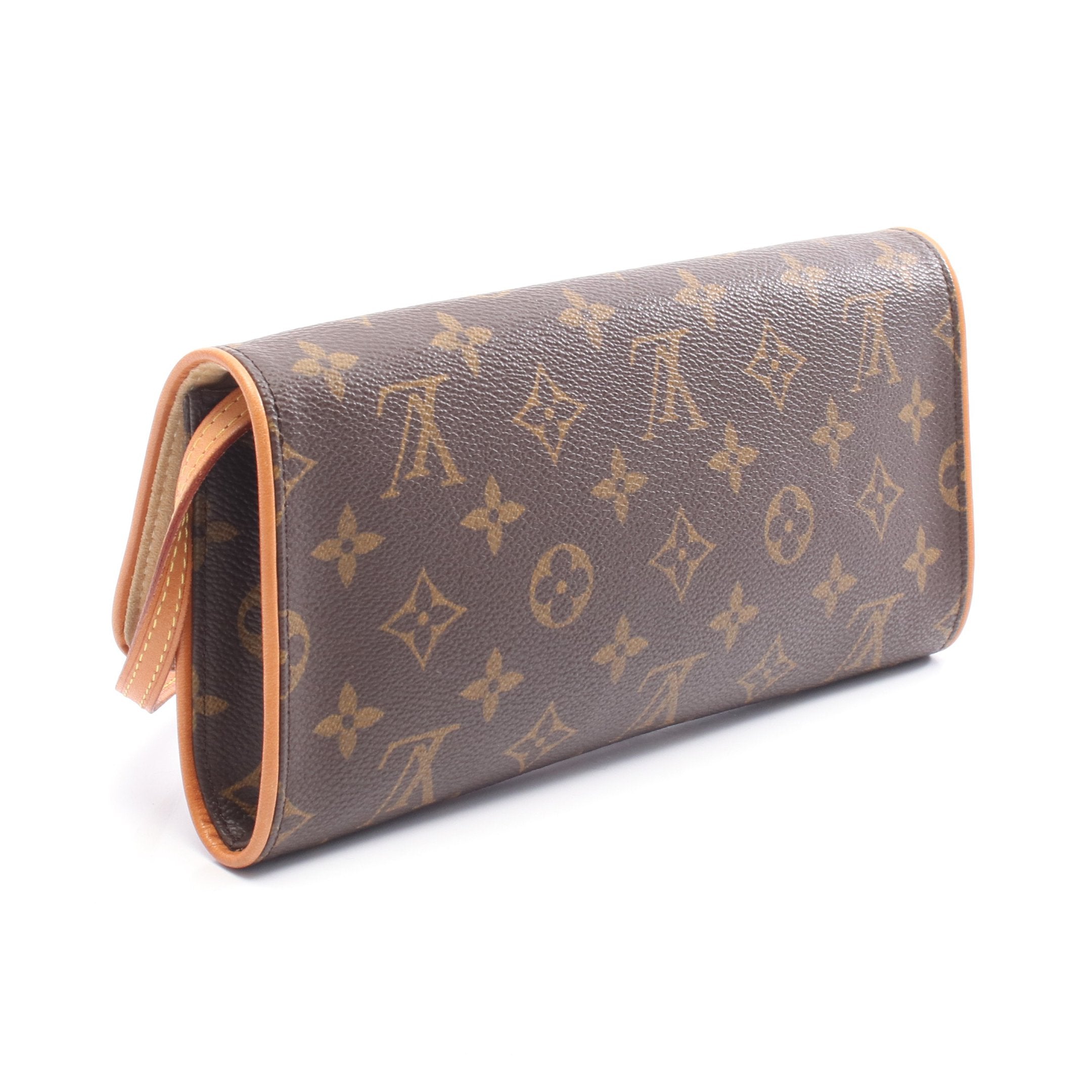 LOUIS VUITTON / ポシェット・ツインGM_モノグラム・キャンバス/PVC/ブラウン ポシェットツインGM モノグラム ショルダーバッグ PVC レザー ブラウン