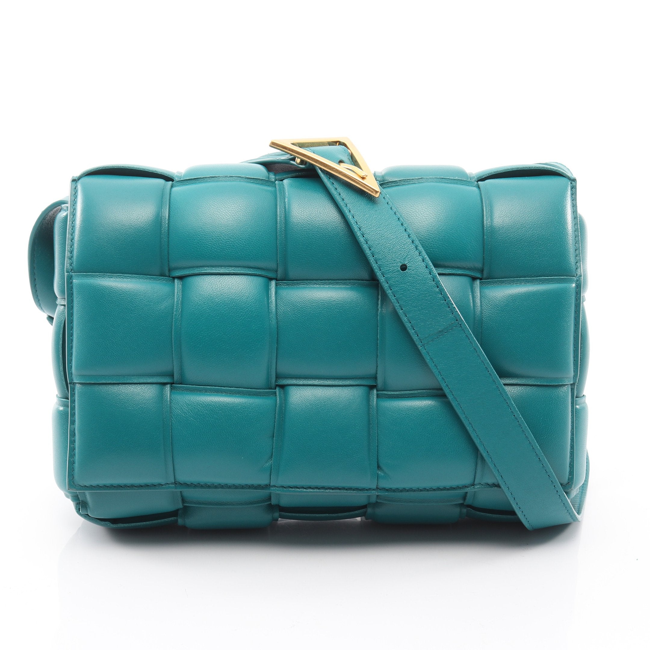 パデット カセット イントレチャート ショルダーバッグ レザー ブルー