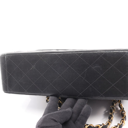 デカマトラッセ34 Wチェーンショルダーバッグ ラムスキン ブラック ゴールド金具 シャネル バッグ CHANEL