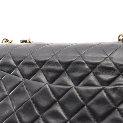 デカマトラッセ34 Wチェーンショルダーバッグ ラムスキン ブラック ゴールド金具 シャネル バッグ CHANEL