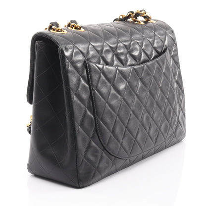 デカマトラッセ34 Wチェーンショルダーバッグ ラムスキン ブラック ゴールド金具 シャネル バッグ CHANEL