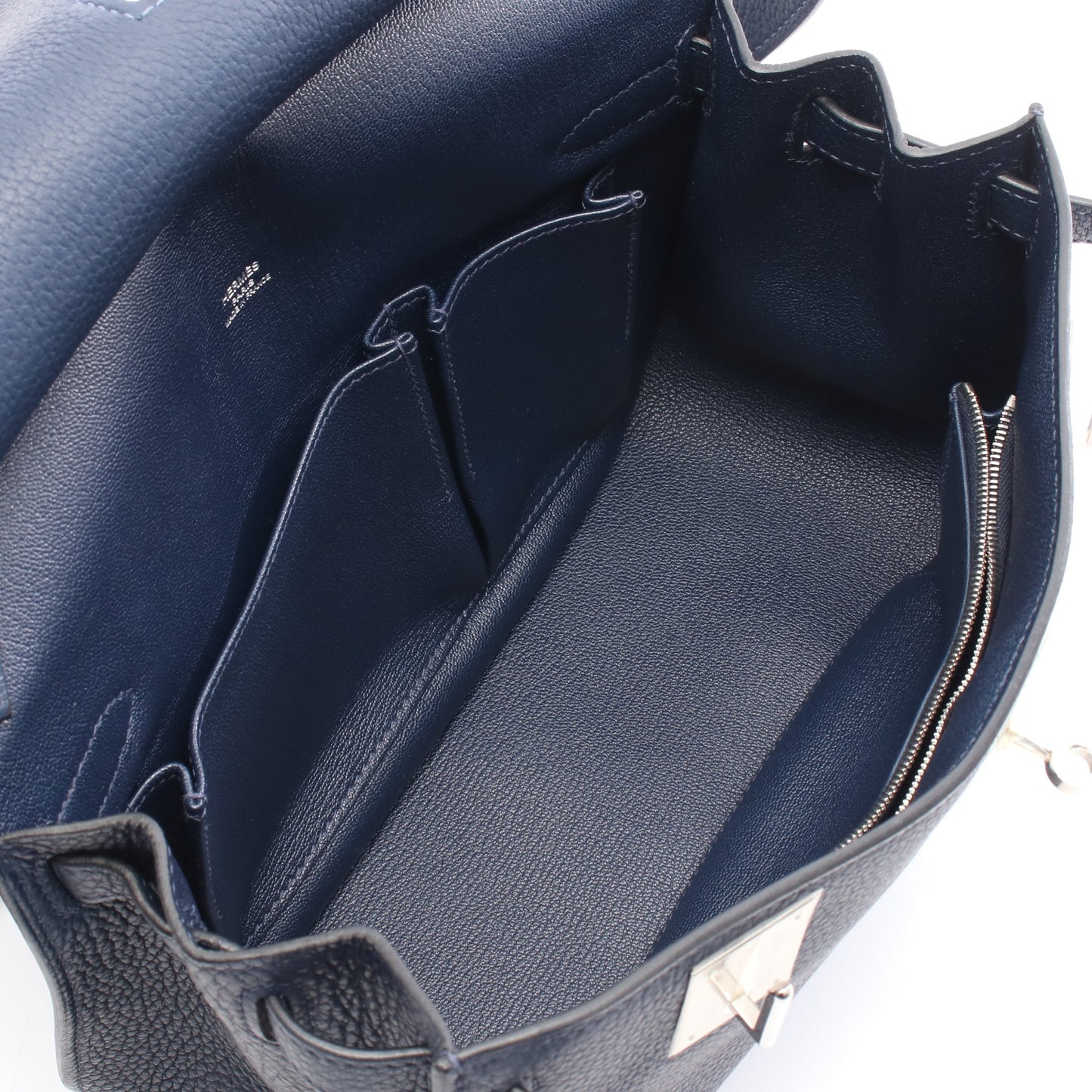 ジプシエール28 ブルードプリュス ショルダーバッグ トリヨンクレマンス ネイビー シルバー金具 □N刻印 エルメス バッグ HERMES