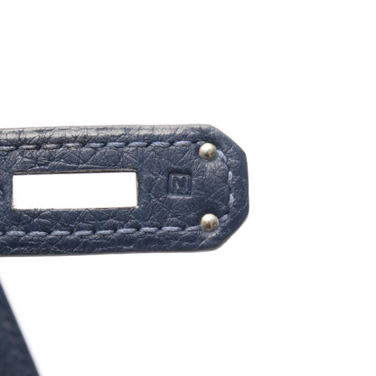 ジプシエール28 ブルードプリュス ショルダーバッグ トリヨンクレマンス ネイビー シルバー金具 □N刻印 エルメス バッグ HERMES