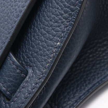 ジプシエール28 ブルードプリュス ショルダーバッグ トリヨンクレマンス ネイビー シルバー金具 □N刻印 エルメス バッグ HERMES