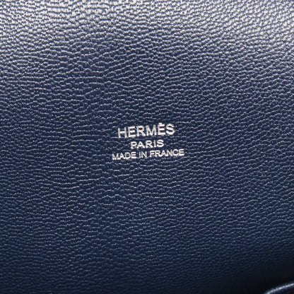ジプシエール28 ブルードプリュス ショルダーバッグ トリヨンクレマンス ネイビー シルバー金具 □N刻印 エルメス バッグ HERMES