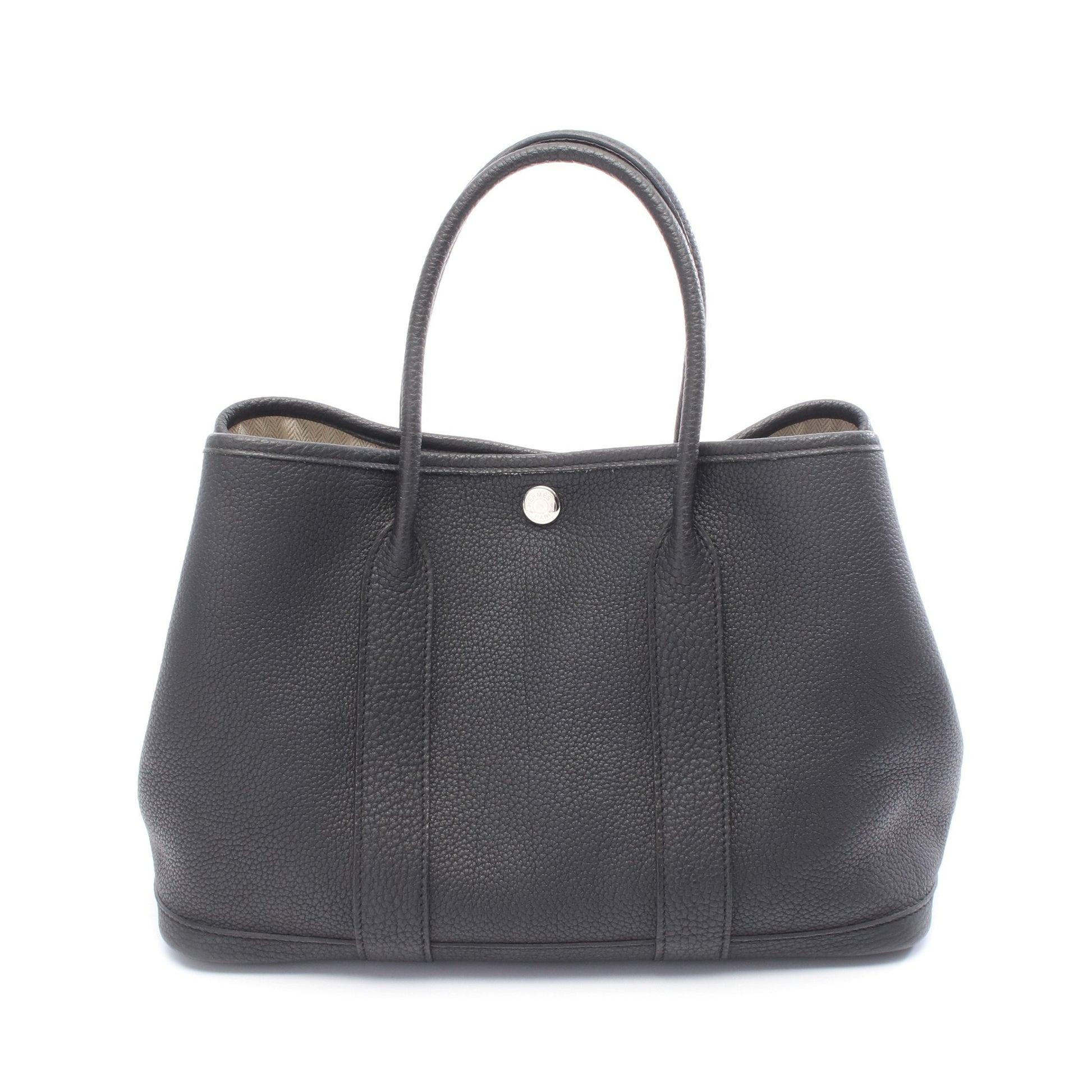 ガーデンパーティTPM ハンドバッグ トートバッグ ネゴンダ ブラック シルバー金具 □P刻印 エルメス バッグ HERMES