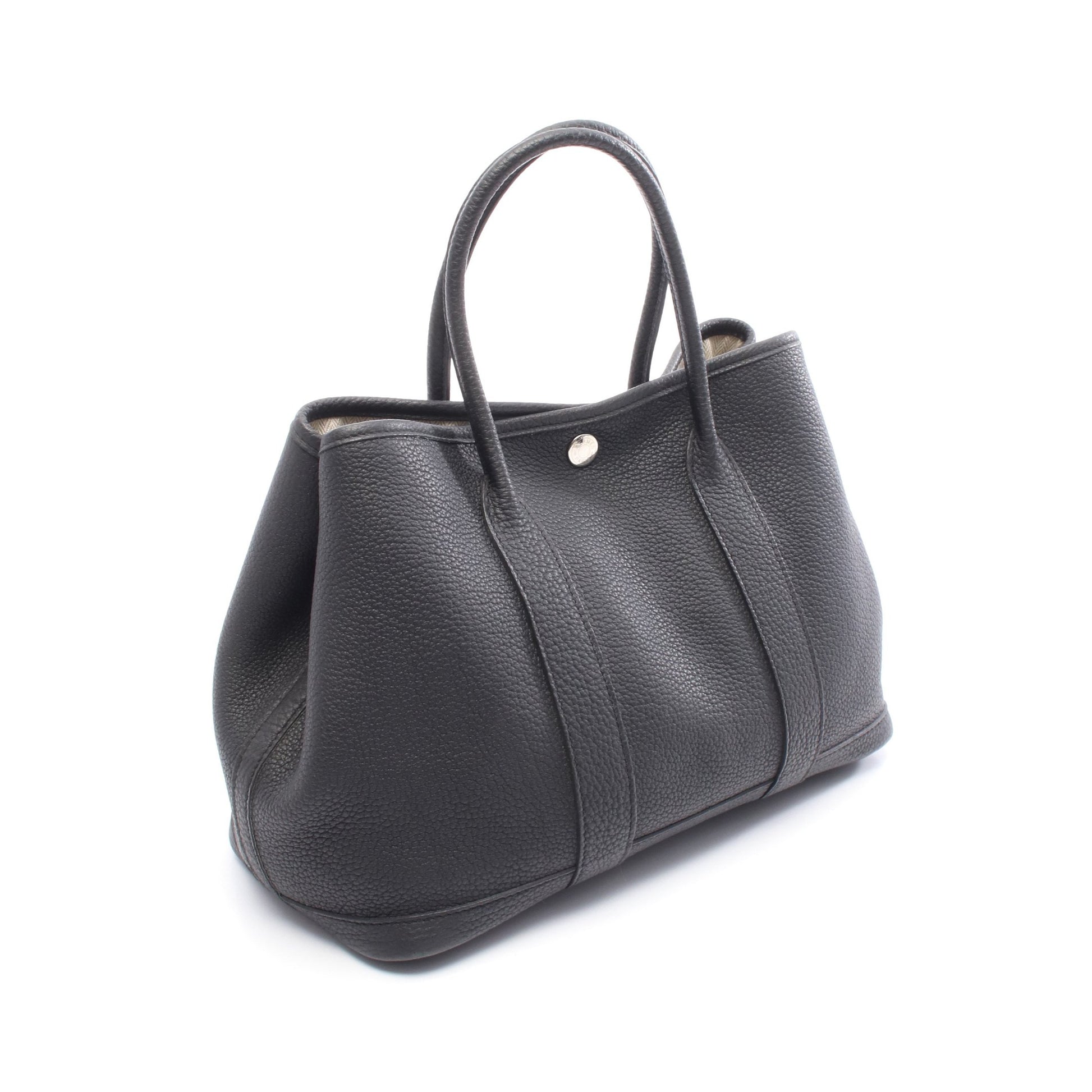 ガーデンパーティTPM ハンドバッグ トートバッグ ネゴンダ ブラック シルバー金具 □P刻印 エルメス バッグ HERMES