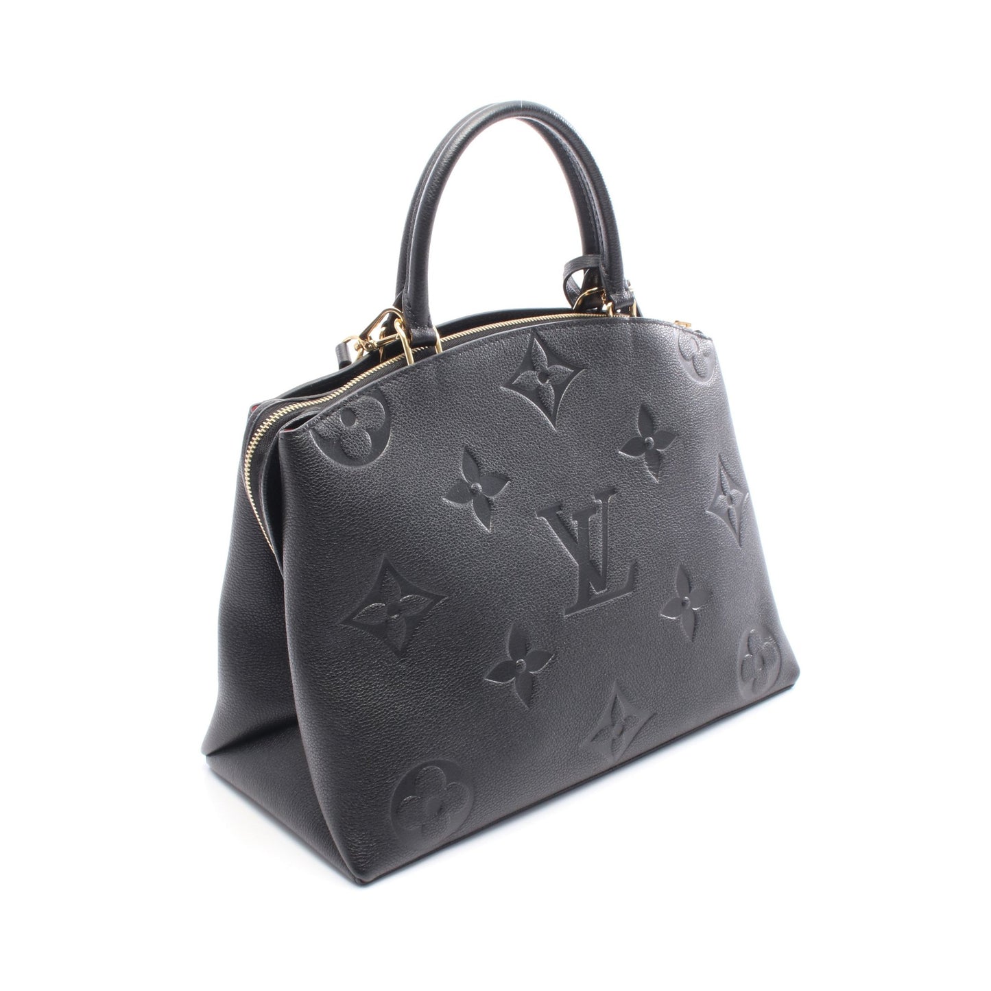 グラン パレMM モノグラムアンプラント ハンドバッグ レザー ブラック 2WAY ルイヴィトン バッグ LOUIS VUITTON