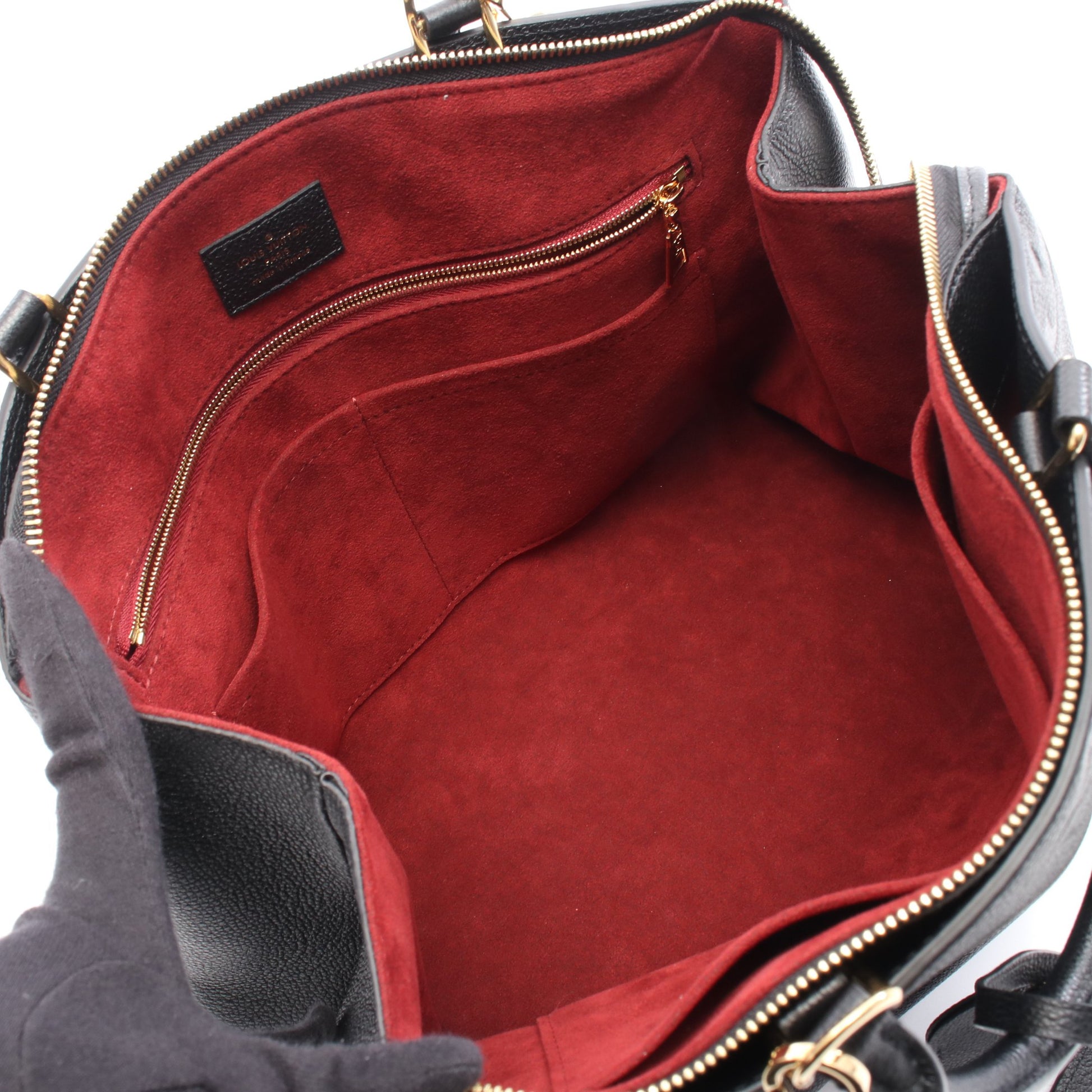 グラン パレMM モノグラムアンプラント ハンドバッグ レザー ブラック 2WAY ルイヴィトン バッグ LOUIS VUITTON
