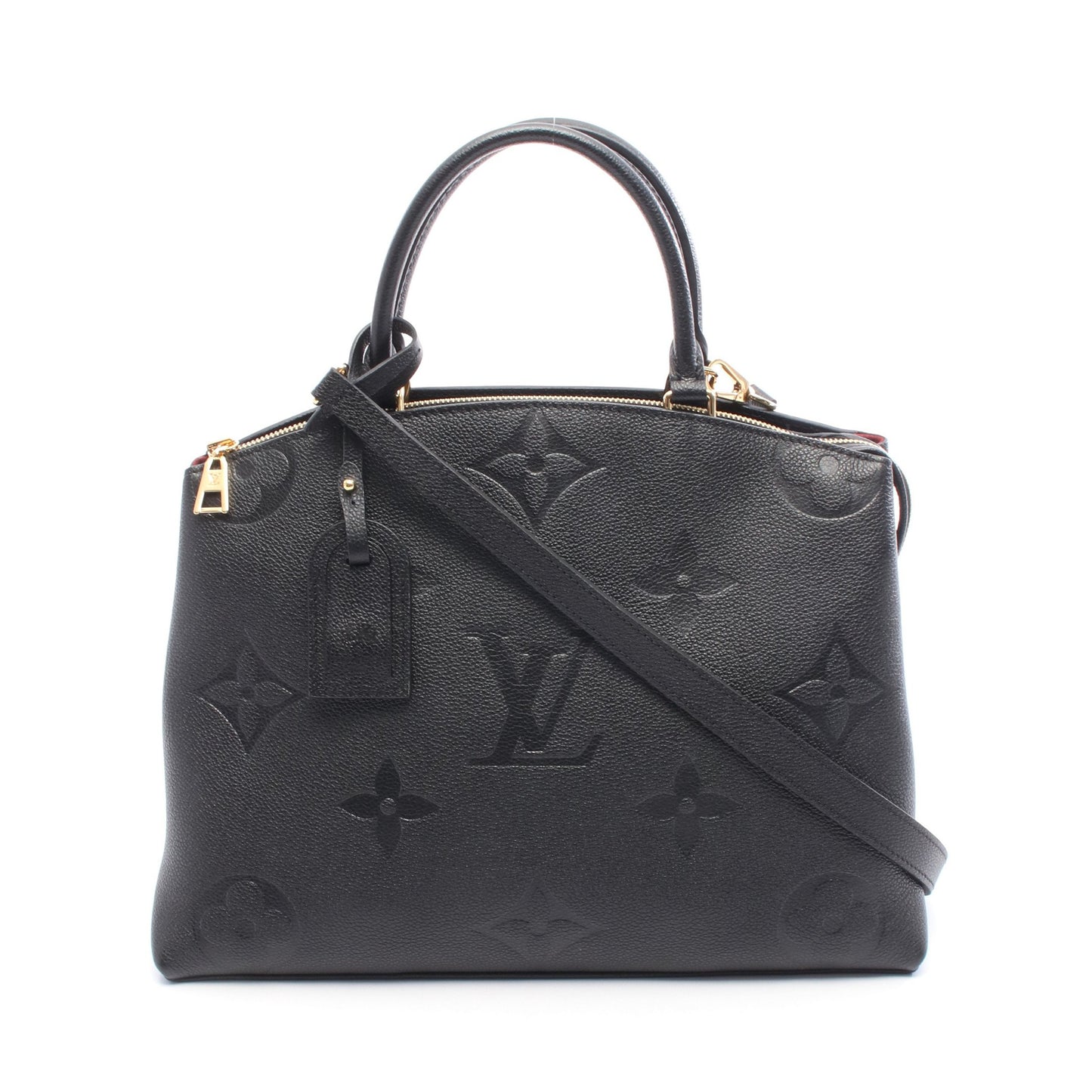 グラン パレMM モノグラムアンプラント ハンドバッグ レザー ブラック 2WAY ルイヴィトン バッグ LOUIS VUITTON