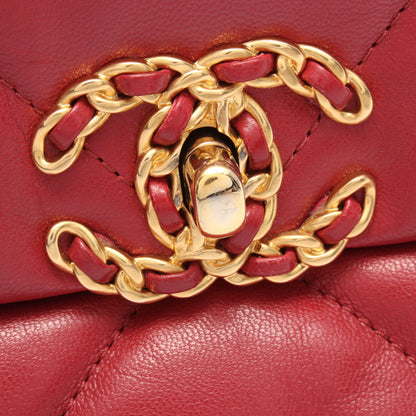 19 ディズヌフ マトラッセ チェーンショルダーバッグ レザー レッド コンビ金具 シャネル バッグ CHANEL