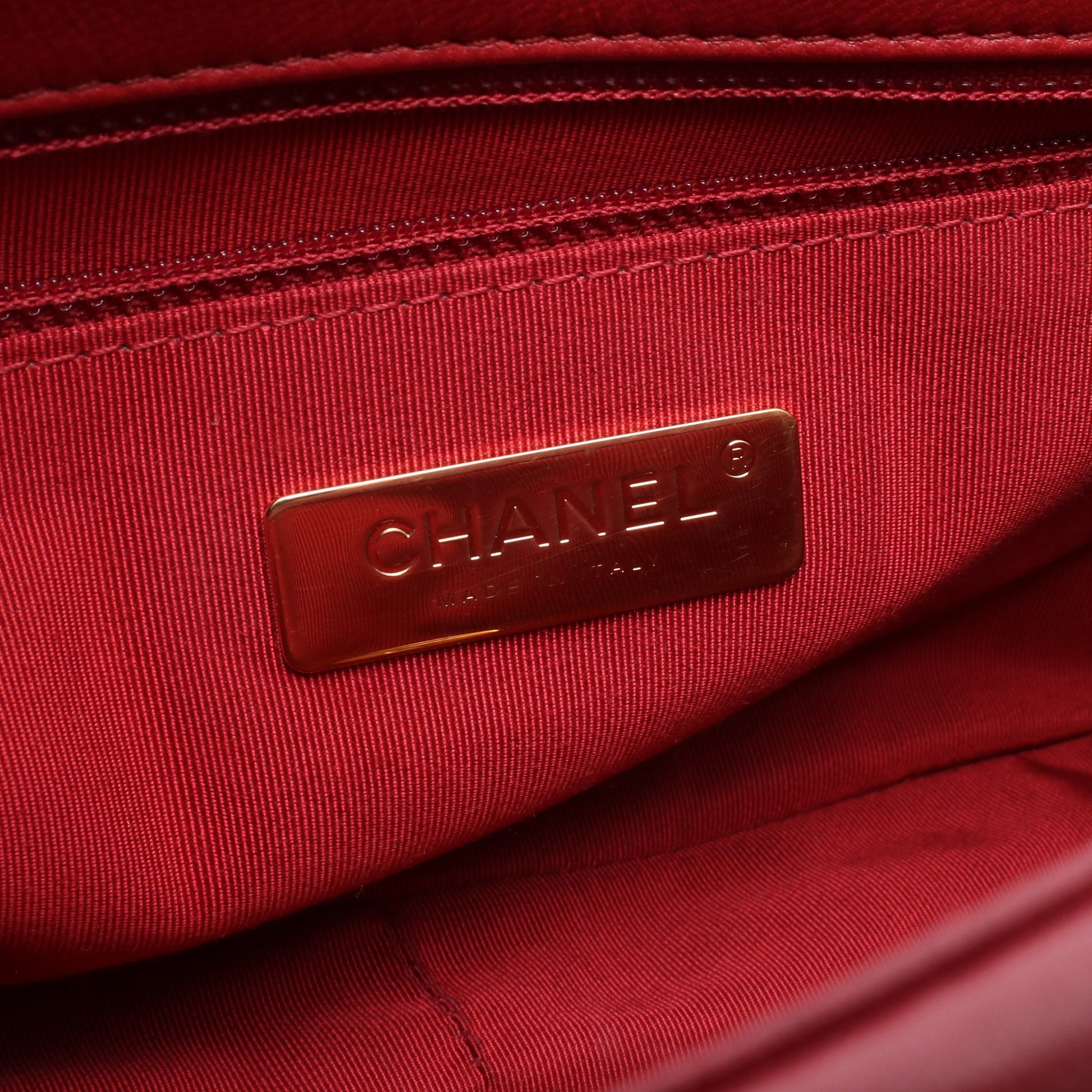19 ディズヌフ マトラッセ チェーンショルダーバッグ レザー レッド コンビ金具 シャネル バッグ CHANEL