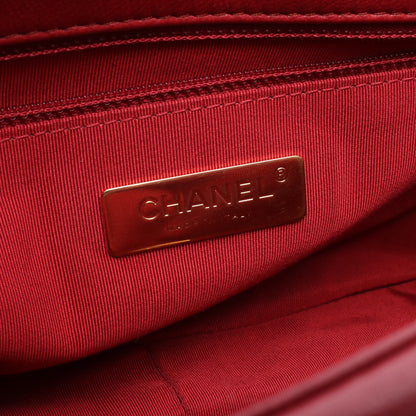 19 ディズヌフ マトラッセ チェーンショルダーバッグ レザー レッド コンビ金具 シャネル バッグ CHANEL