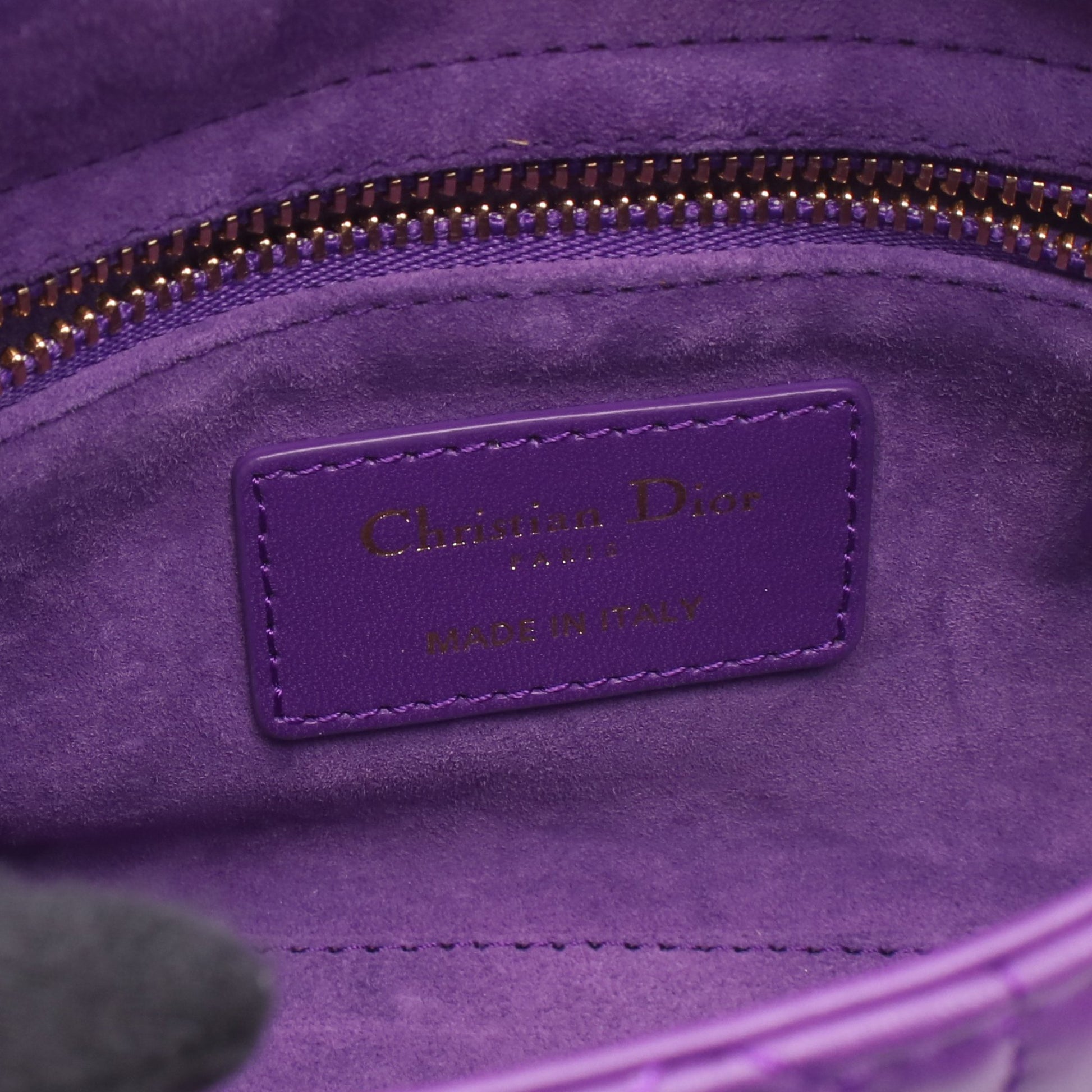 レディディオール ミニ ハンドバッグ レザー パープル 2WAY クリスチャンディオール バッグ Christian Dior