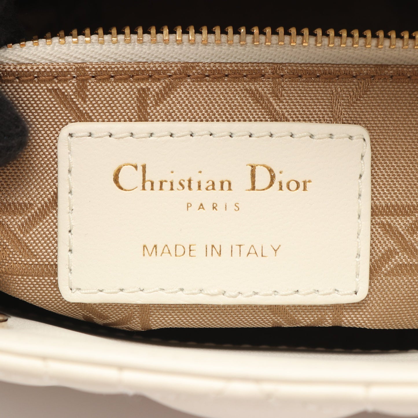 MY LADY DIOR マイレディディオール スモール カナージュ ハンドバッグ レザー アイボリー 2WAY クリスチャンディオール バッグ Christian Dior