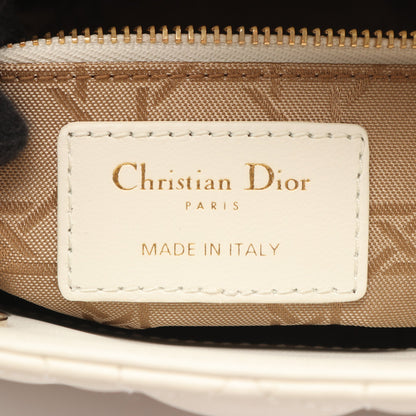 MY LADY DIOR マイレディディオール スモール カナージュ ハンドバッグ レザー アイボリー 2WAY クリスチャンディオール バッグ Christian Dior