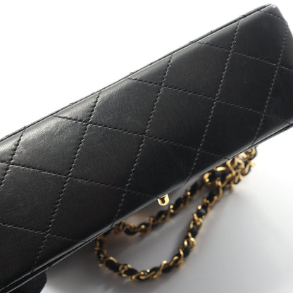 ミニマトラッセ フルフラップ チェーンショルダーバッグ ラムスキン ブラック ゴールド金具 ヴィンテージ シャネル バッグ CHANEL
