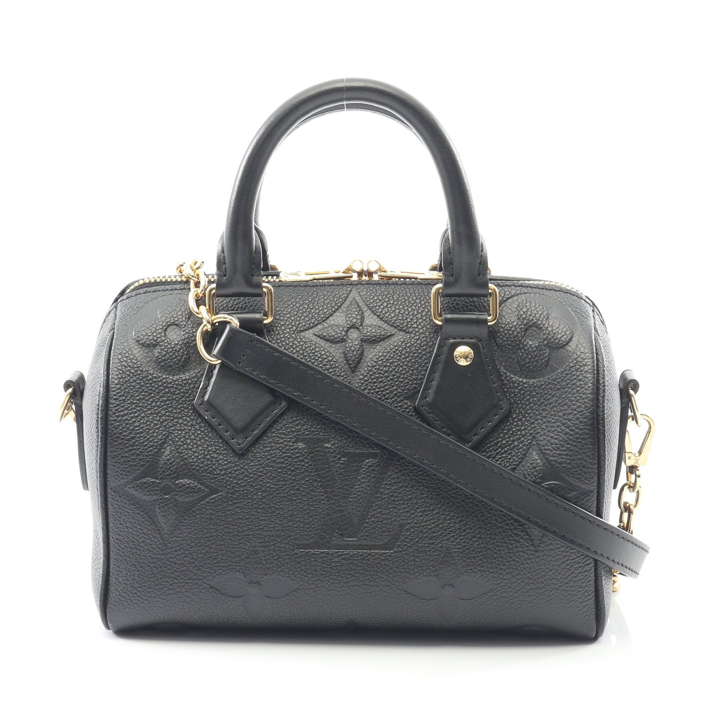 スピーディ バンドリエール 20 モノグラムアンプラント ハンドバッグ レザー ブラック 2WAY ルイヴィトン バッグ LOUIS VUITTON