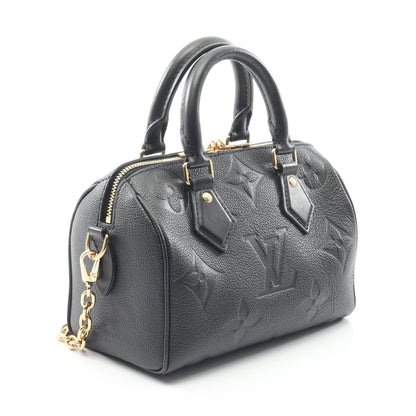 スピーディ バンドリエール 20 モノグラムアンプラント ハンドバッグ レザー ブラック 2WAY ルイヴィトン バッグ LOUIS VUITTON