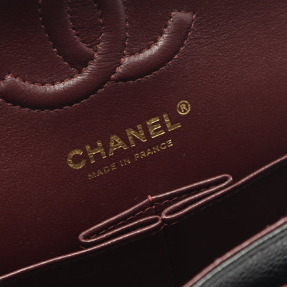 マトラッセ Wフラップ Wチェーンショルダーバッグ キャビアスキン ブラック ゴールド金具 シャネル バッグ CHANEL