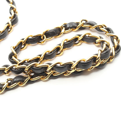 マトラッセ フルフラップ チェーンショルダーバッグ ラムスキン ブラック ゴールド金具 シャネル バッグ CHANEL