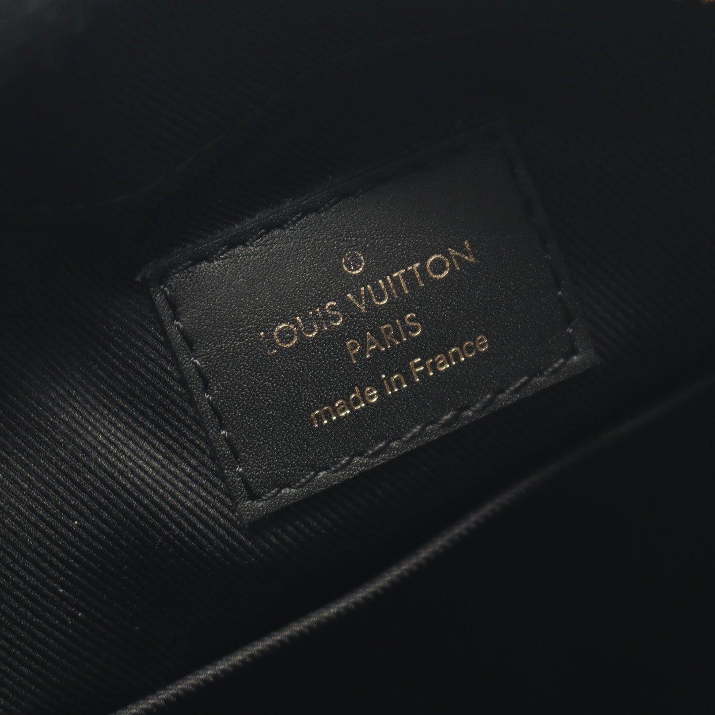サントンジュ モノグラム ノワール ショルダーバッグ PVC レザー ブラウン ブラック 2WAY ルイヴィトン バッグ LOUIS VUITTON