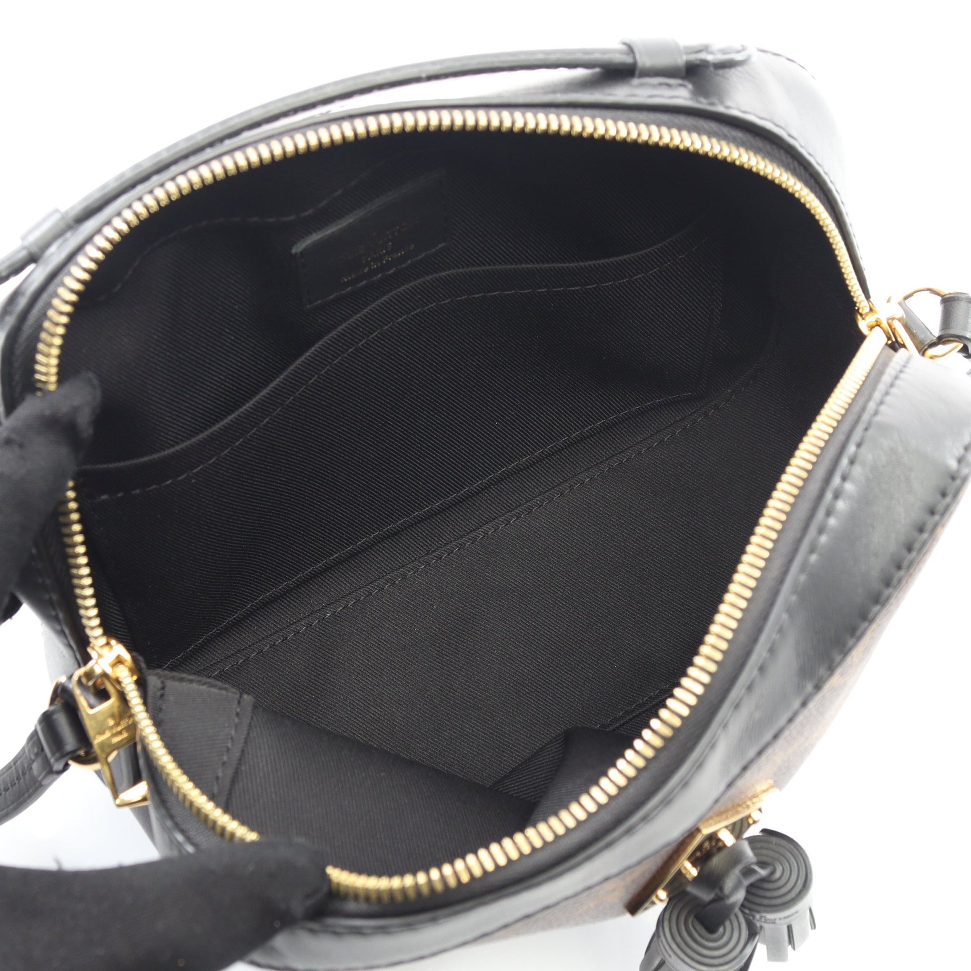 サントンジュ モノグラム ノワール ショルダーバッグ PVC レザー ブラウン ブラック 2WAY ルイヴィトン バッグ LOUIS VUITTON