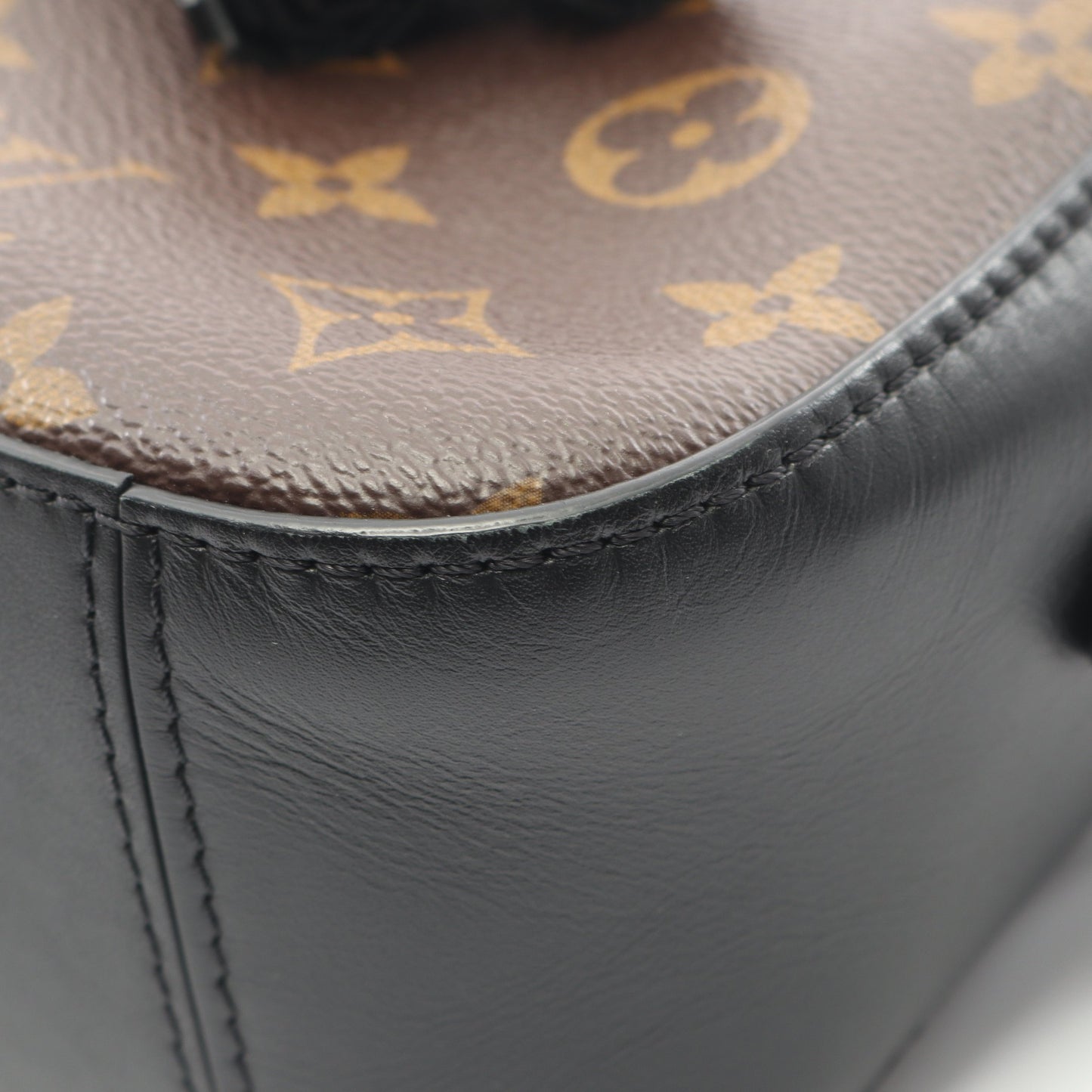 サントンジュ モノグラム ノワール ショルダーバッグ PVC レザー ブラウン ブラック 2WAY ルイヴィトン バッグ LOUIS VUITTON